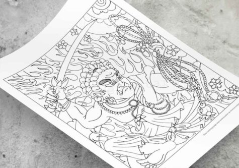 Space Bastard Japanese Samurai Sword Coloring Page